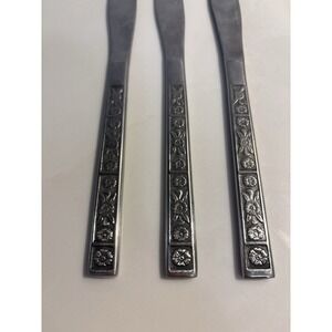 Lot of 3 Imperial SERTA Stainless Steel Flatware Solid Knives Vtg Korea - 8.25"